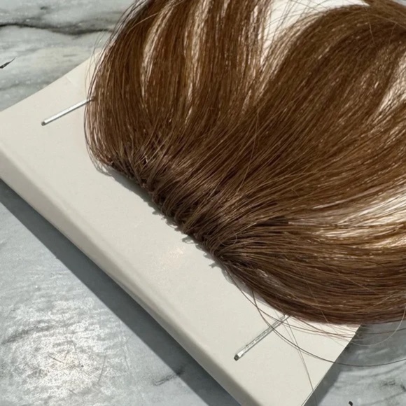 Natural Light Brown 100% Human hair Clip-In Bangs - Picture 8 of 8